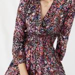 Maje Floral Asymmetric Midi Dress Photo 3