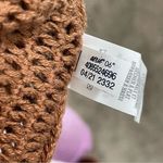 Aerie Offline Ombré Open Knit Crop Sweater Size MEDIUM Purple Pink/Cream Brown Photo 3