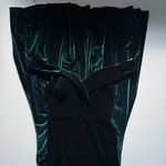Revelry Bardot Velvet Emerald Green Dress Size 8 Photo 2