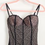 Black Lace Sheer Back Fitted Ruffle Bottom lingerie Nighty S/M Photo 1