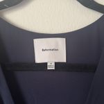 Reformation Morganna Midi Dress in Navy Blue Photo 4