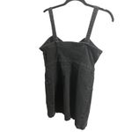 Aeropostale Dress Large Button Front Fitted Washed Black Denim Overalls Photo 3