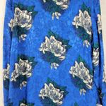 Vintage‎ St Gillian Womens Dress Size 16 Blue Floral Printed Silk Long Sleeve Photo 11