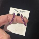 NWT On 34th Pink crystals and silver Earrings and necklace Photo 4