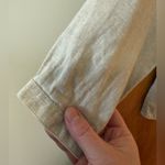 LL Bean Long Sleeve Shirt Linen Tunic Blouse Beige Medium Regular Photo 5