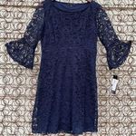 Tiana B navy lace bell sleeve shift dress new with tags Size 6 Photo 0