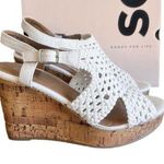 SO ® Taffy White Women's Wedge Sandals Size 10 #B1300 Photo 0