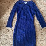 Royal blue lace long sleeve dress Photo 4