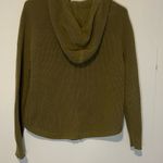 Ralph Lauren Lauren  Waffle Knit Hooded Olive Green Long Sleeve Pullover A2 Photo 1