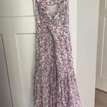 Haute Hippie  purple floral maxi dress smocked Photo 3
