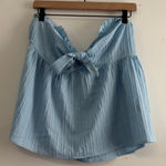 SheIn Sky Blue Strapless top Photo 0