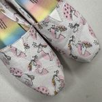 Toms Classic Canvas Unicorn Rainbow Shimmer Slip On Shoes Flats Women's Size 7 Photo 2