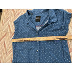 Jachs Girlfriend Blue White Dot Short Sleeve Button Up Shirt Top XL Womens Photo 6