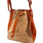 Artelusa 100% Cork bucket bag purse orange Portugal neutral boho Photo 4