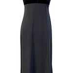 Vtg Niki By Niki Livas Y2K Maxi Evening Dress Sz 8Velvet Top Whimsigoth 90s HOCO Black Photo 0