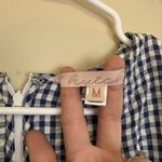 Hutch  Size Medium Gingham Romper Shorts Blue White‎ Checkered Anthropologie Photo 1