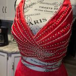 Tiffany Designs Elegant Red Evening Gown Photo 1