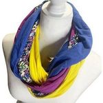 Costa Rica Handmade Multicolor Floral Infinity Scarf Colorful Y2K Purple Photo 0