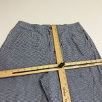 Free People  Pants Womens Large Kate Blue White Gingham Cropped Wide Leg Cotton Photo 9