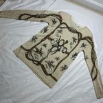 Terani Couture Vintage Terani Sport metallic mesh gold, bronze, brown long sleeve sweater sz M Photo 9