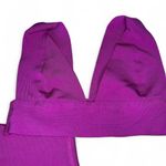 SKIMS Knit Swim Plunge Bikini Set – Magenta, Size M (Top + Bottom) Photo 5