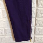 Michael Kors Michael Kira purple‎ jeans with gold zipper size 6 Photo 3