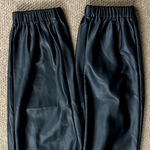 EUC Christina Karin Giselle Faux Leather Jogger Pants Black Medium Retail $288 Photo 9