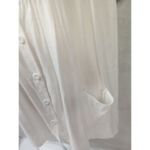 Loveu.Dear Medium White Shirt Dress Coverup Button Pocket‎ Oversized Photo 3