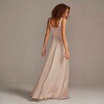 David's Bridal Satin Scoop Neck Formal Maxi Dress With Crepe Low Back By David’s Bridal Photo 10