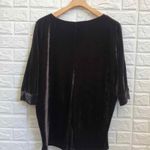 French Laundry  Petite Brown velour Velvet sequin top Flowers Women’s Size L‎ Photo 5