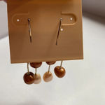 Michael Lu Cultured Pearl Dangling Earrings Brown Natural‎ Date Night Wedding Photo 3