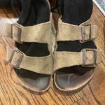 Birkenstock  Brown Khaki Suede Slip-On Sandals Photo 0