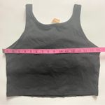 PINK - Victoria's Secret PINK  Victoria’s Secret Women’s Sleeveless Black Crop Stop With Bra Style Top XL Photo 2
