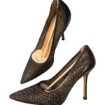 Stuart Weitzman  Pumps Heels Metallic Sparkle Party Dress Shoes Size 9.5 Photo 0