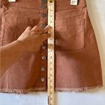 Madewell  Button-Front Brown A-Line Skirt Photo 6