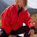 Free People Movement ❤️ FP Movement Hit The Slopes Fleece Jacket in “Cherry Red” M Photo 0