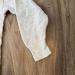 Aerie  Waffle Knit Oversized Light Grey Sweater Size XS Photo 4