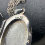 Sterling Silver Cross Front Oval Locket Pendant Necklace 925 18” Photo 4