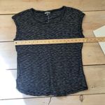 T by Talbot EUC Women's Black White Stripe Cap Sleeve Tee Cutout Back MP Size undefined Photo 4