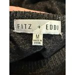 Fitz + Eddi Fitz Eddi Womens Gray Striped Long Sleeve Sweater Top Medium Shirt Blouse Tunic Photo 4