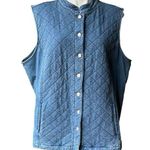 Quacker Factory Dream Jeannes by Quaker Factory Quilted Vest, Sz 2X Photo 0