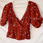 All in Favor  size small floral print blouse Photo 8