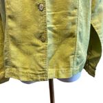 Dialogue  Shacket Linen Blend Sm Green Pockets Embossed Minimalist Lagenlook Photo 3