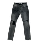 One Teaspoon  Gray Skinny Leg Distressed Ankle Cropped Pants(Size 26) Photo 1