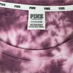 PINK - Victoria's Secret  Oversized Tie Dye Purple Ribbed Short Sleeve Tee Shirt Photo 1