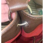 NWT Wilson Suede Leather Red Brown Bucket Handbag with 5 Pockets for Storage Photo 1