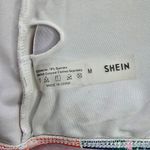 SheIn Orange Blue Floral Paisley Padded Bikini Top Swimwear Medium Photo 2