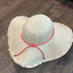 Shiraleah  Womens Vea Hat Woven Summer White Pink Band NEW Beach‎ Hat Photo 6