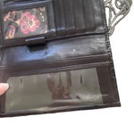 Brighton ‎ Vintage Y2k Crocodile Embossed Leather Clutch Wallet W Chain Photo 7