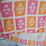 PIYAMA COLORFUL IKAT PRINT PINK ORANGE PAJAMA TOP AND PANTS SET XS Photo 4